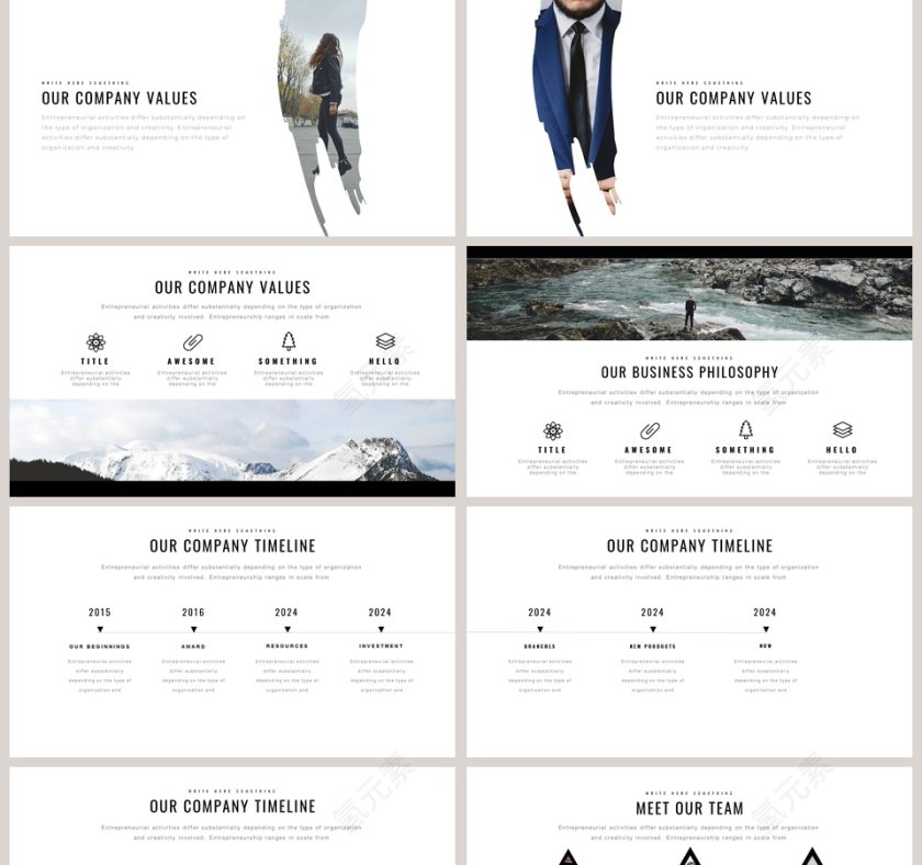 黑白欧美风产品宣传发布PPT第2张