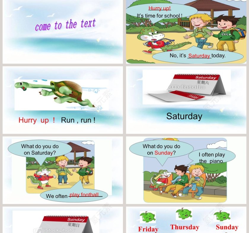 Unit3  Lesson 3-What do you do on Saturday教学ppt课件第2张
