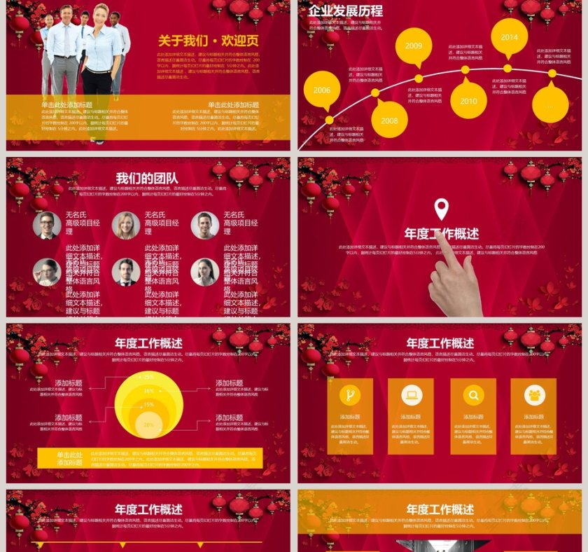 总工会工作汇报年终总结PPT模板第2张