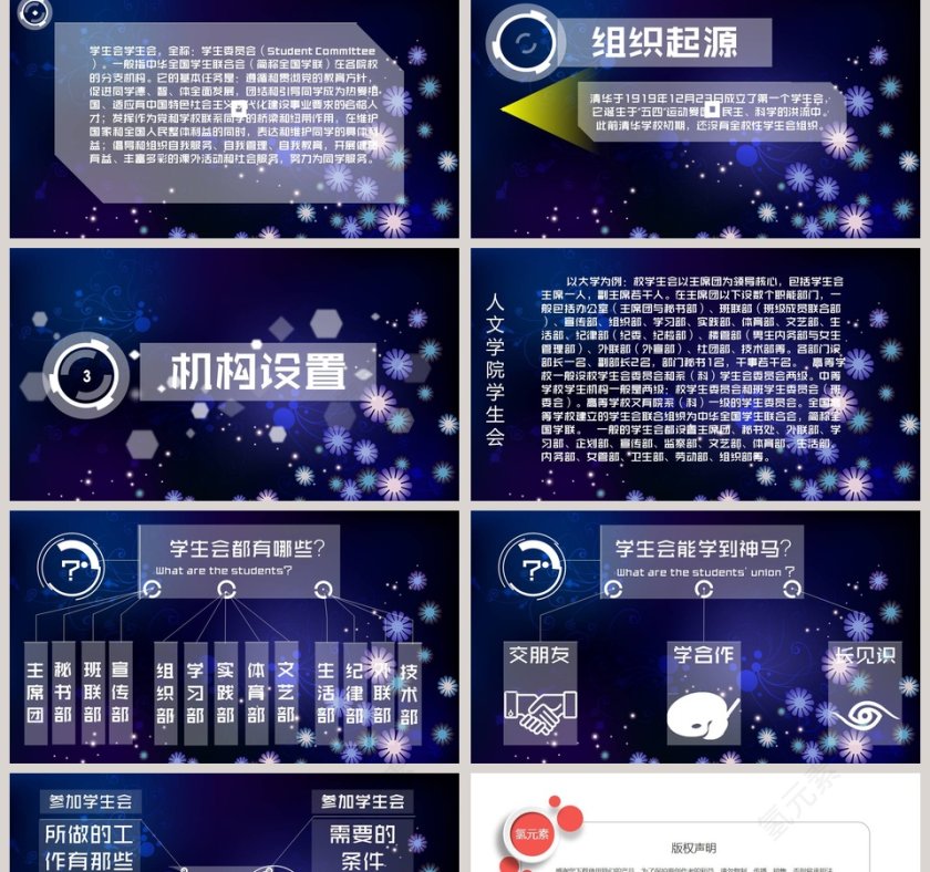 学生会招新PPT校园活动招生竞聘PPT 第2张