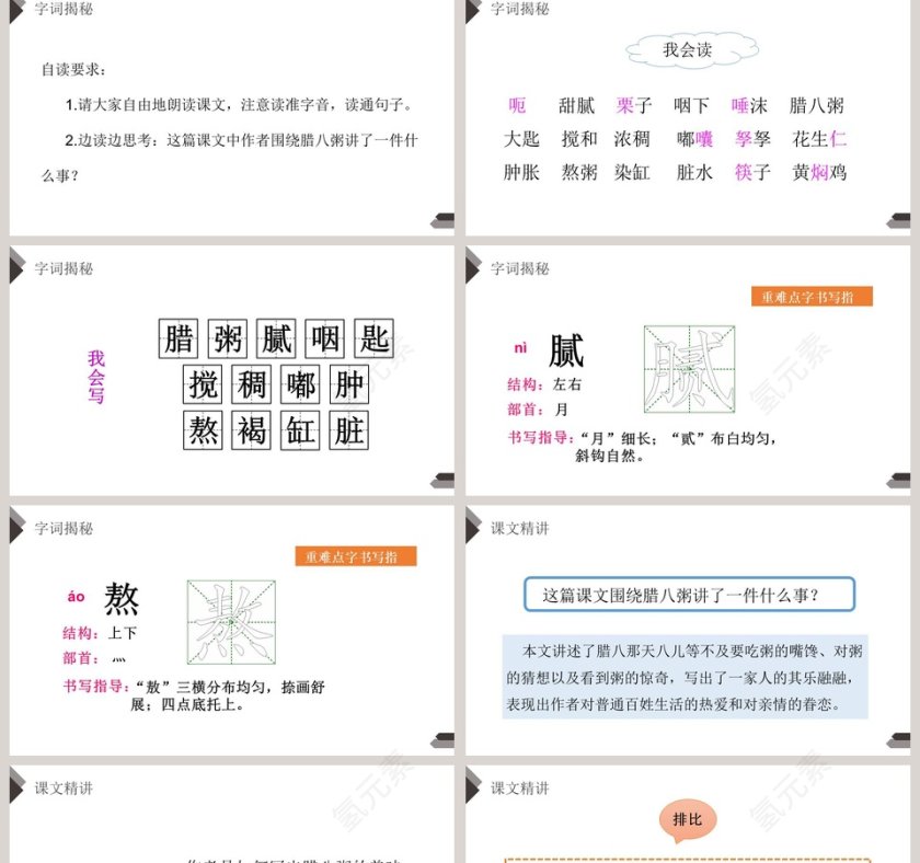 部编版六年级语文下册腊八粥语文课件PPT第2张