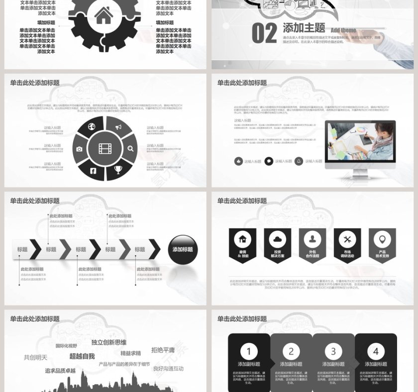 简约互联网信息科技PPT第3张