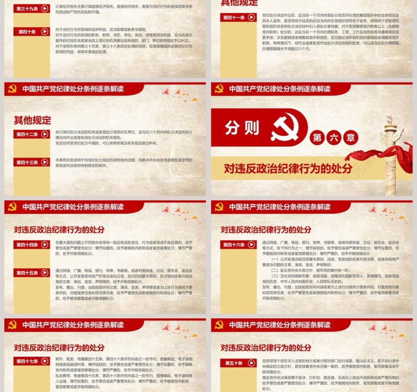 简约新修订中国共产党纪律处分条例PPT第9张