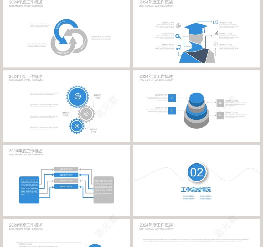 蓝色简约财务总结报告ppt投资分析PPT模板第2张