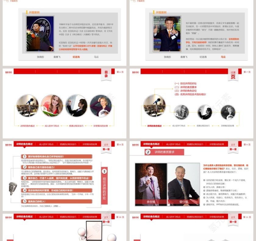 彩色简约讲师授课技巧第2张