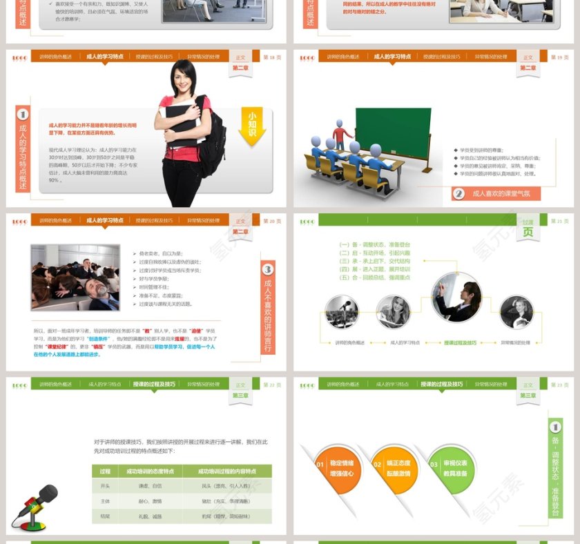 彩色简约讲师授课技巧第4张