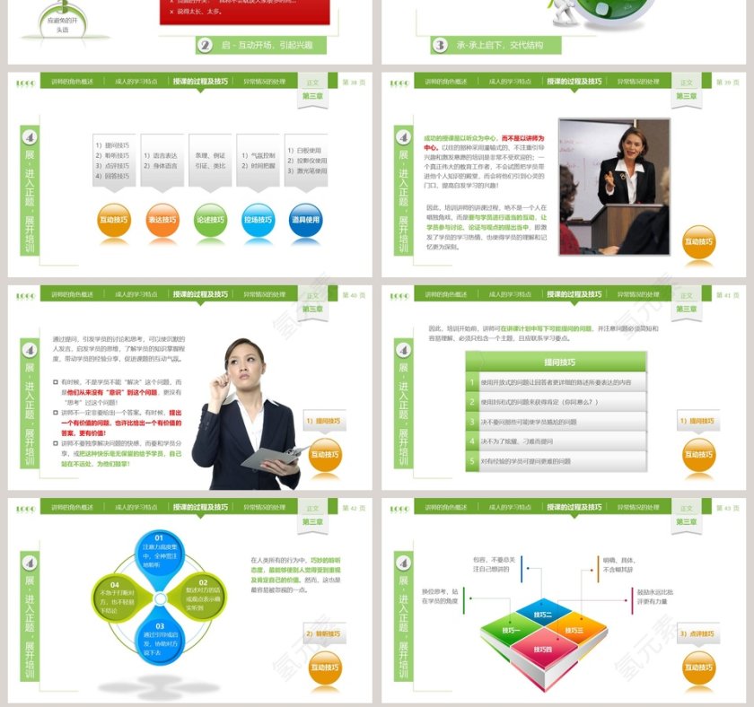 彩色简约讲师授课技巧第7张