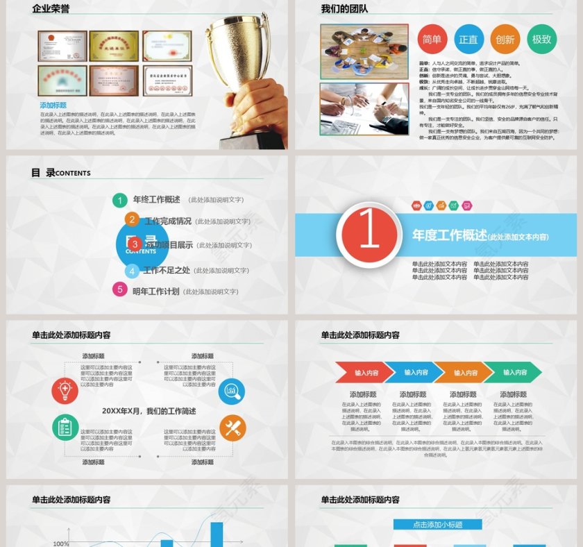 年终工作总结暨新年计划PPT模板第2张