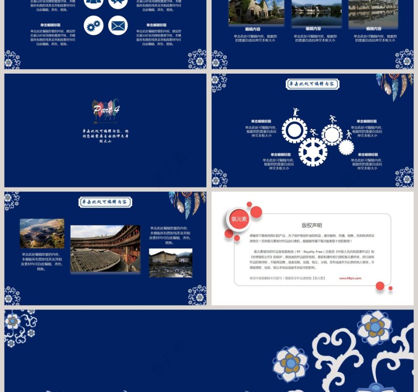 复古花纹演示模板PPT第3张