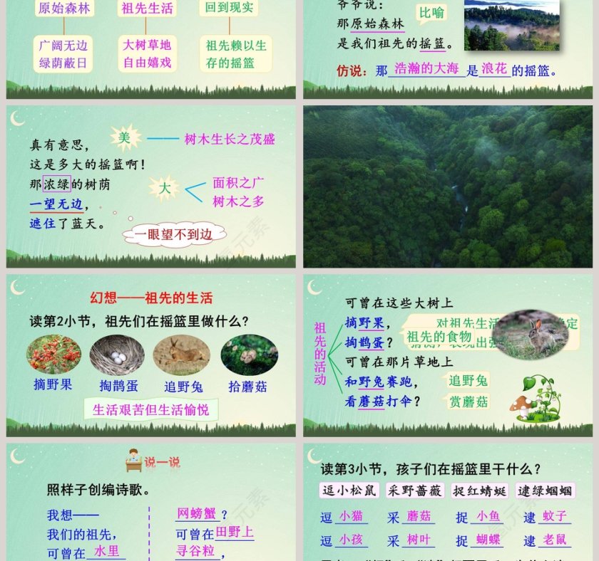 课文解析二年级语文下册祖先的摇篮语文课件PPT第3张