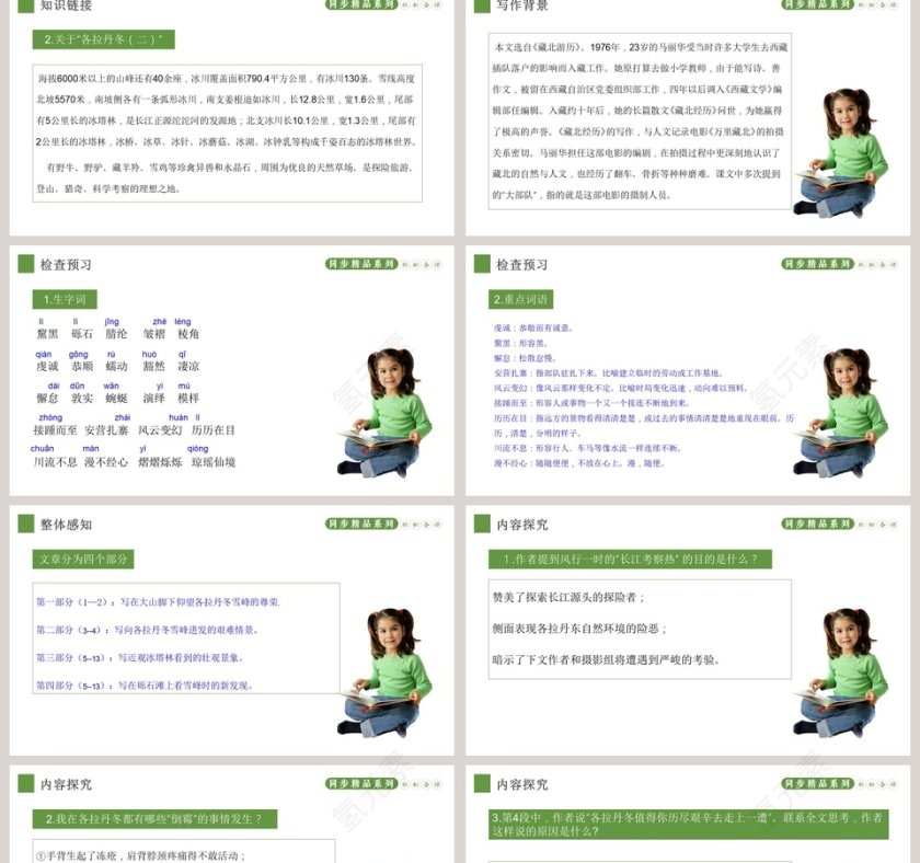 在长江源头各拉丹东-At the source of the Yangtze River is Dandong教学ppt课件第2张