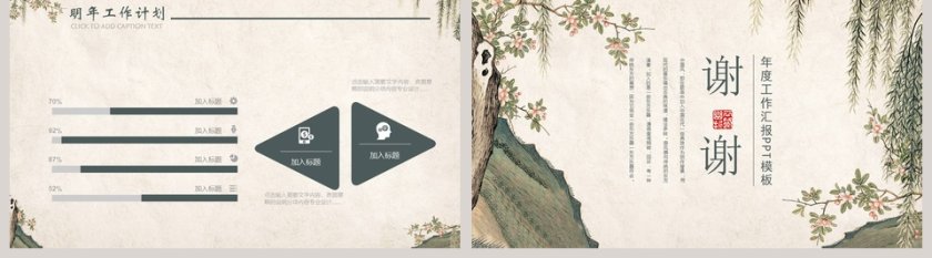 中国风年度工作汇报ppt模板第5张