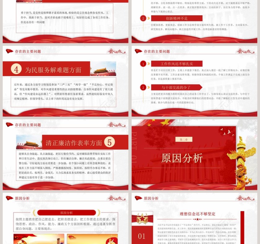 2020年“不忘初心  牢记使命”专题民主生活会检视剖析党的民主生活会PPT第3张