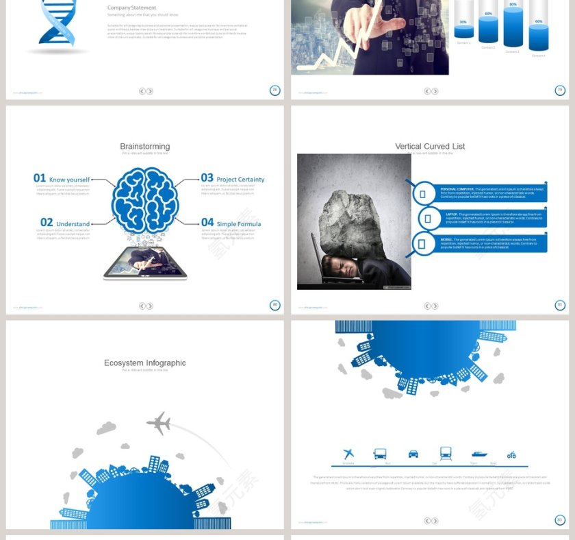   欧美经典商务时尚工作总结PPT模板第17张