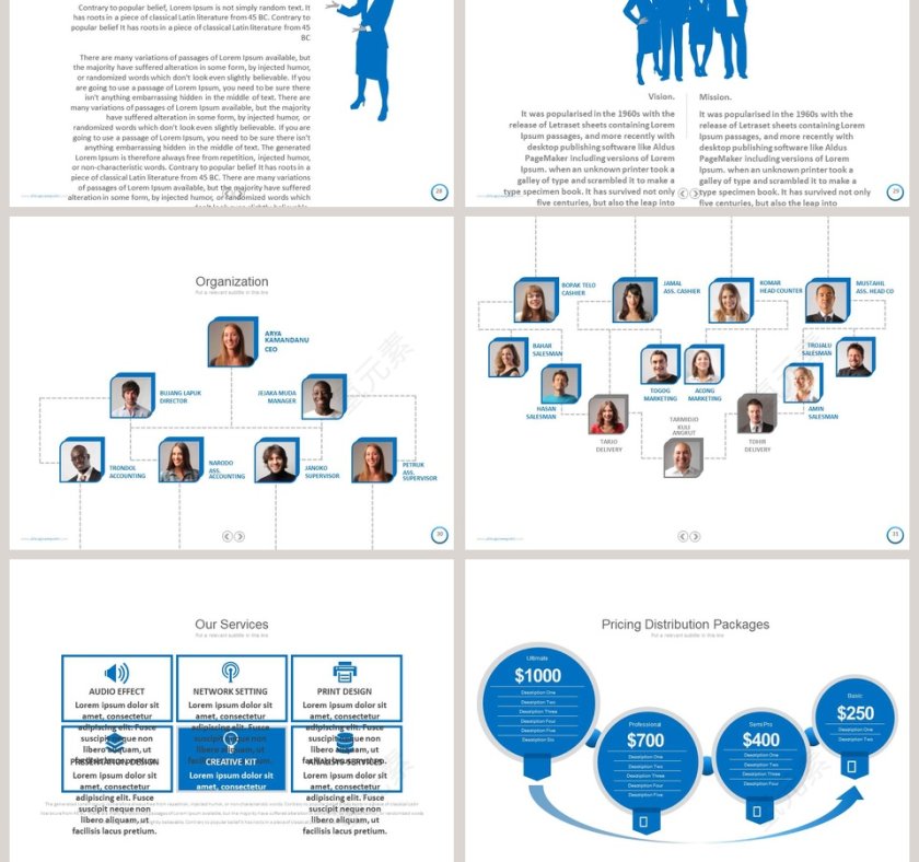   欧美经典商务时尚工作总结PPT模板第7张