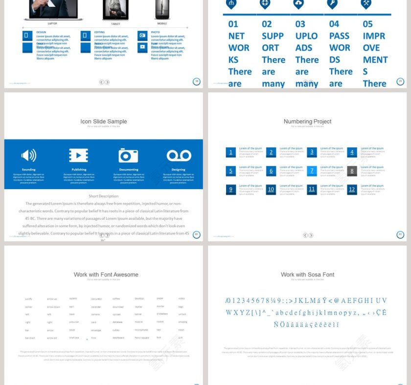   欧美经典商务时尚工作总结PPT模板第9张