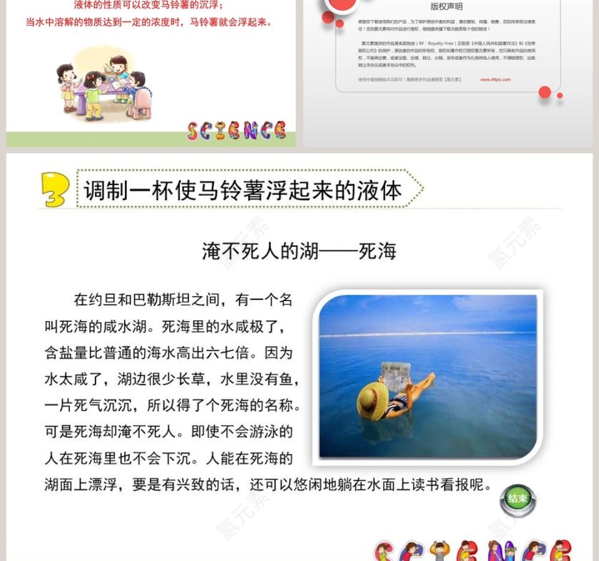 马铃薯在液体中的沉浮现象分析 - 医学护理行业PPT模板第3张