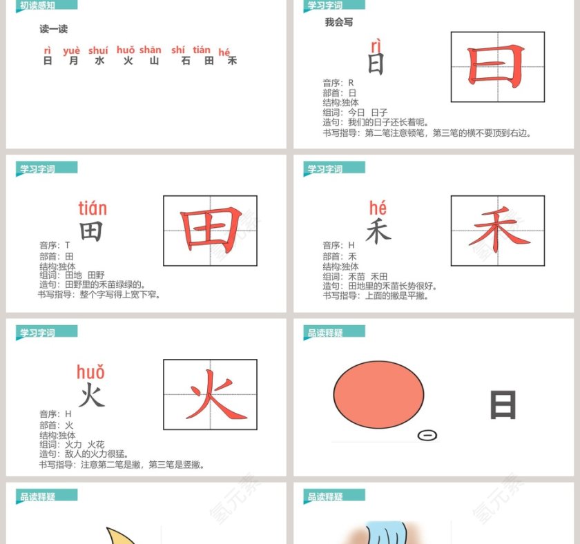 课文解读日月水火语文课件PPT第2张
