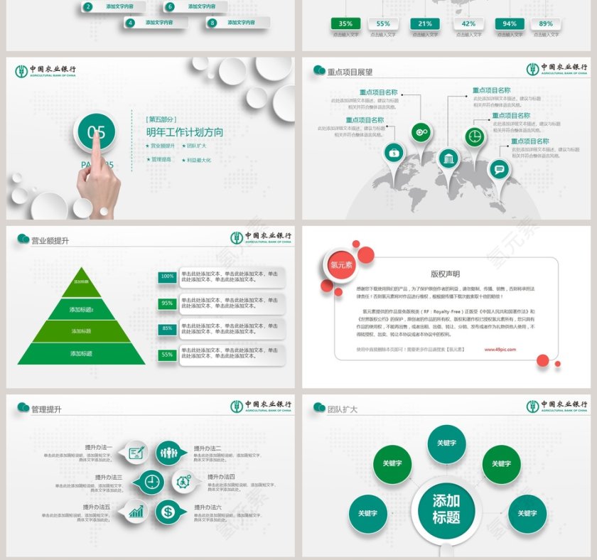 农业银行年终总结工作汇报PPT第7张