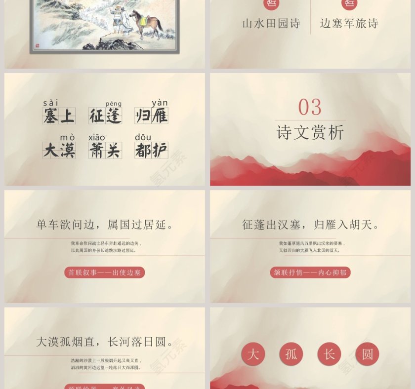  初中语文课件PPT《使至塞上 》     第3张