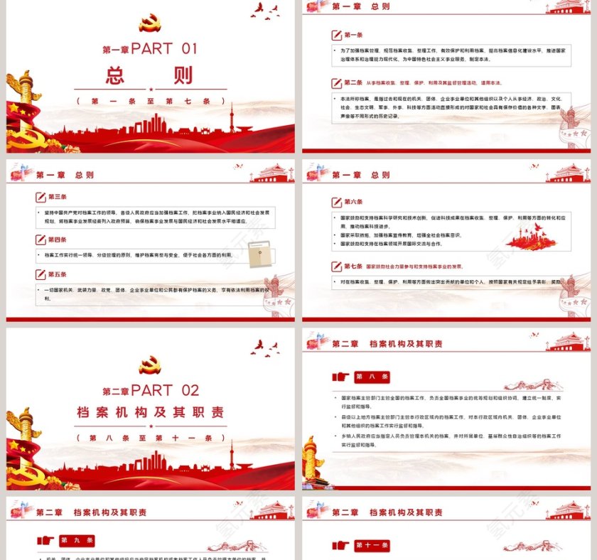 中华人民共和国档案法PPT模板第2张