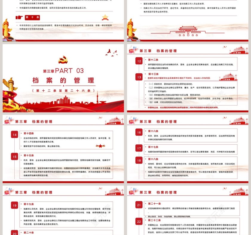 中华人民共和国档案法PPT模板第3张