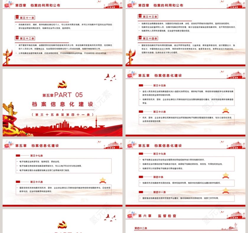 中华人民共和国档案法PPT模板第5张