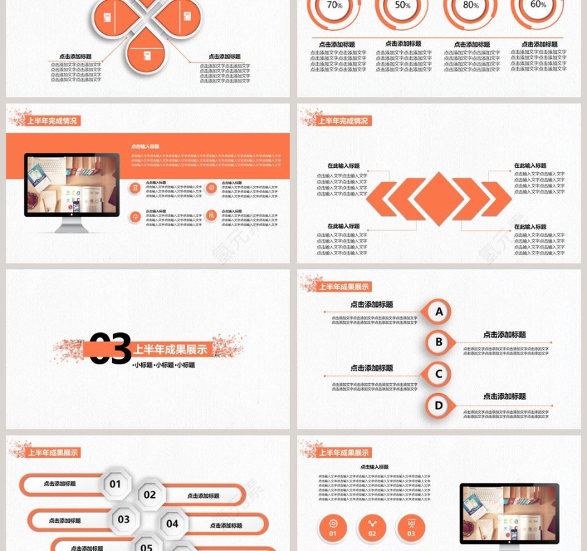清新季度总结暨下季计划PPT模板第3张