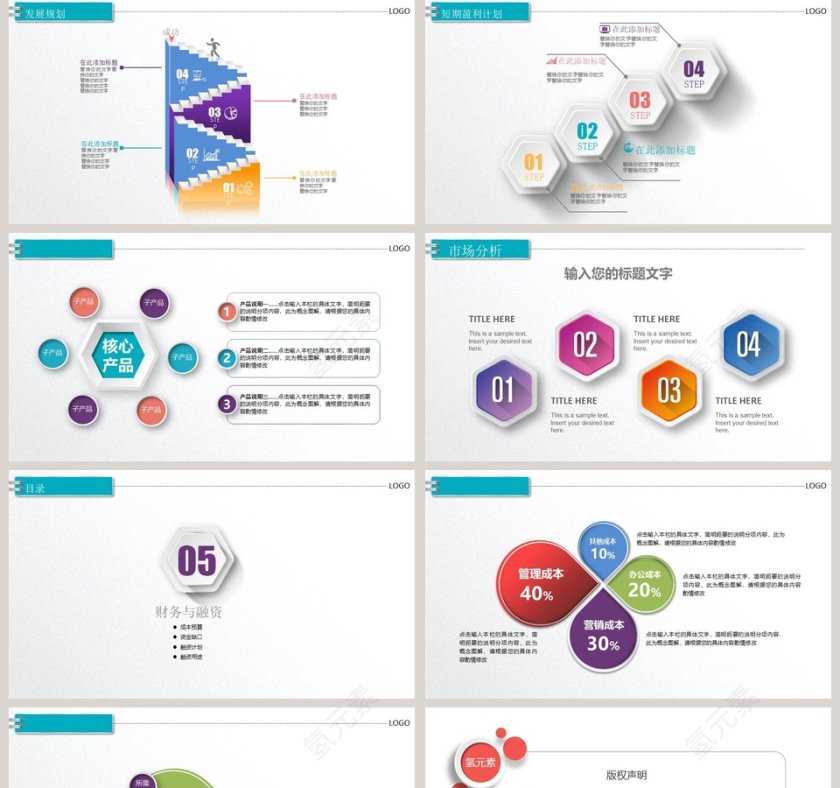 创业商业融资计划书PPT模板第5张