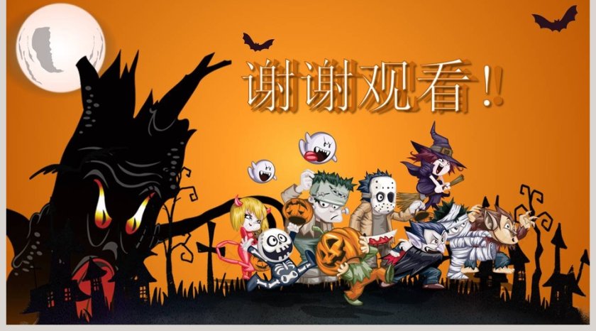 黄色简约万圣节介绍PPT模板第5张