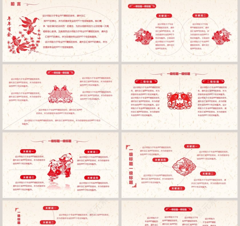 年年有余通用模版PPT第2张