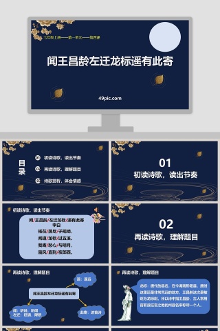 课文解析七年级语文上册闻王昌龄左迁龙标遥有此寄语文课件PPT