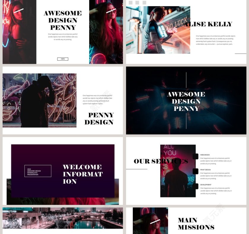 高端杂志风广告策划PPT模板 第2张