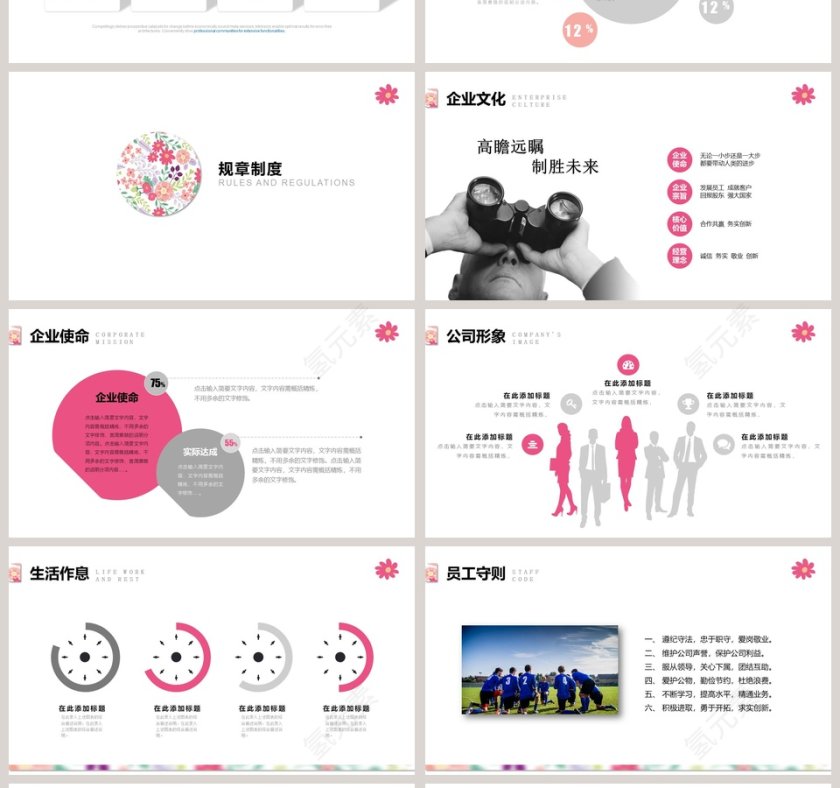 粉色简约清新新员工入职培训课程PPT第4张