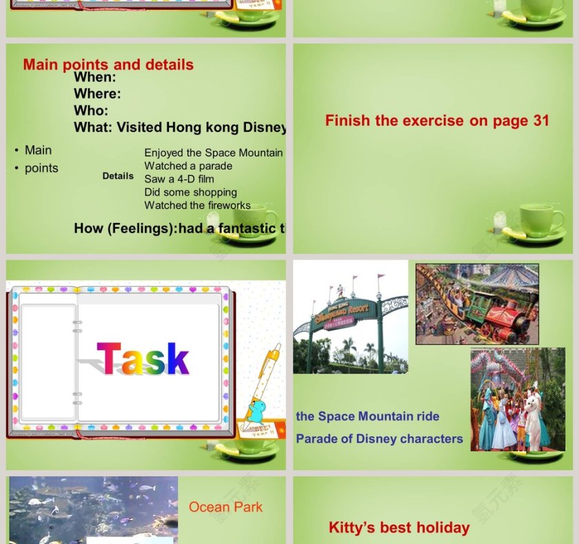 Unit 2 TravellingStudy skills Task PPT模板第2张
