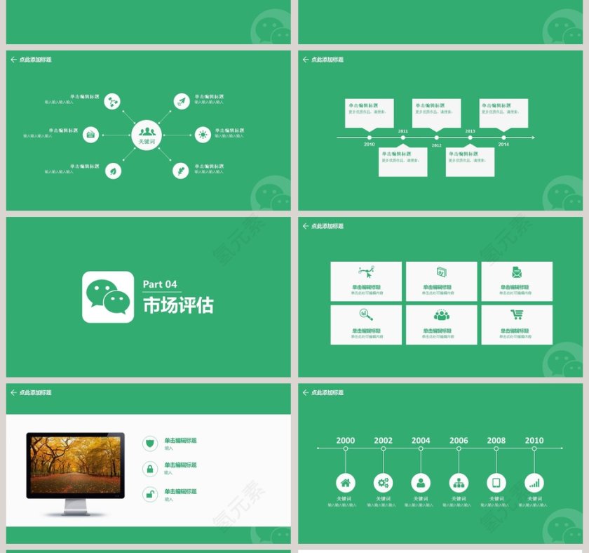 绿色简约微信营销报告ppt第4张