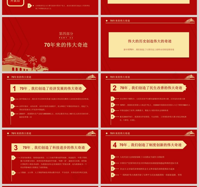 庆祝伟大祖国成立70周年ppt第4张