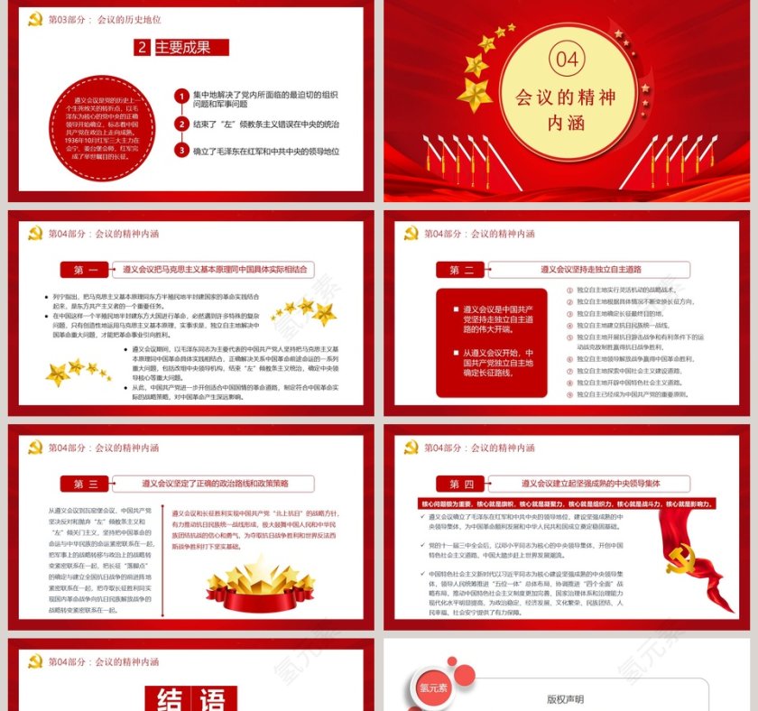 党史学习遵义会议庆祝中国共产党成立100周年专题党课PPT模板第5张