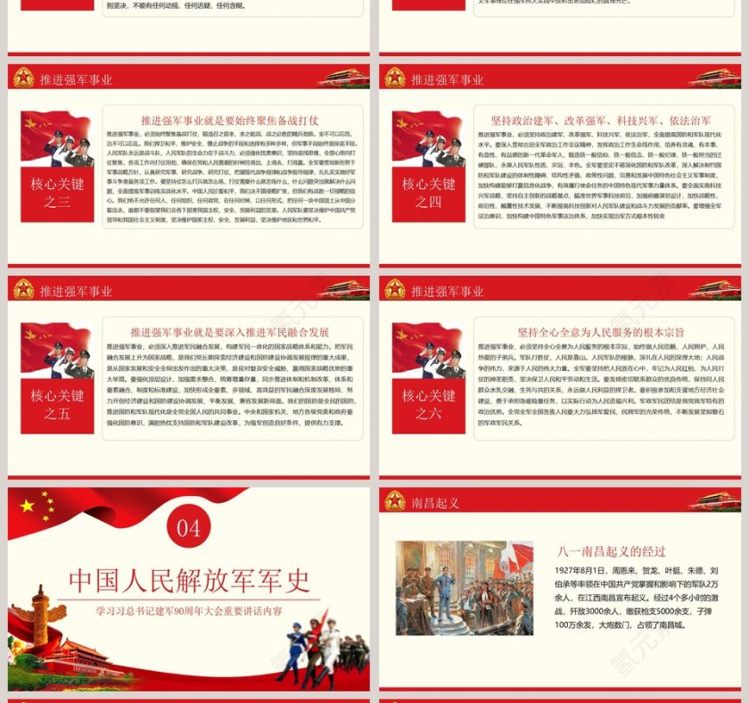 建军90周年习主席重要讲话精神八一建军节PPT党政第4张