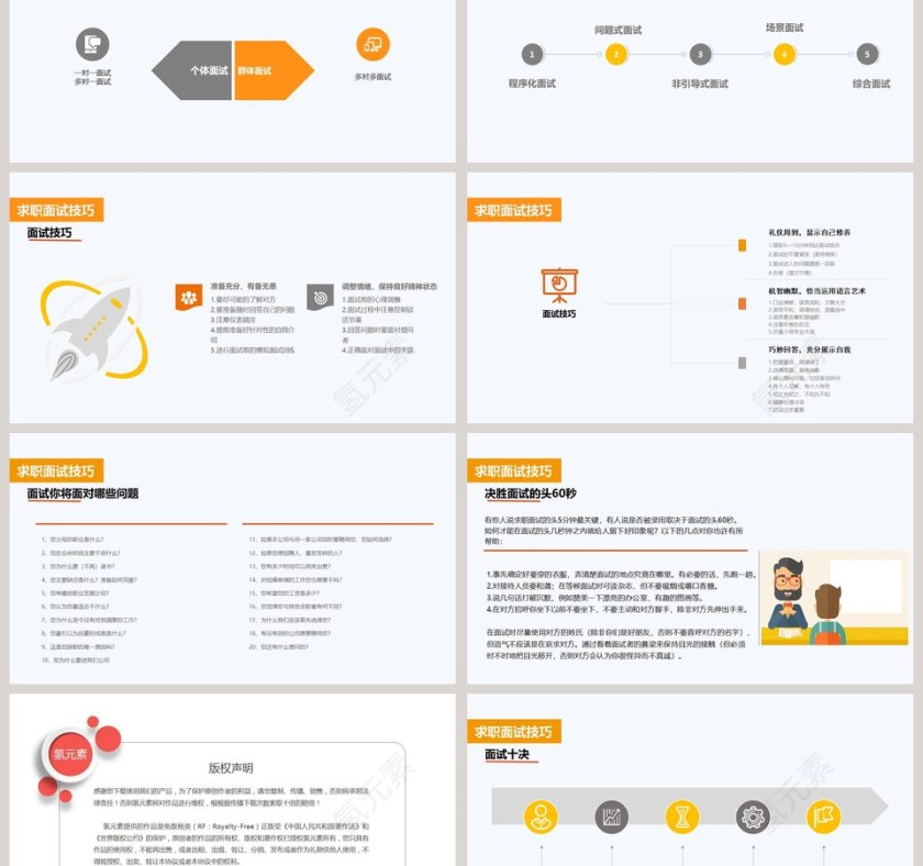 清新简约大学生就业指导PPT模板  第6张