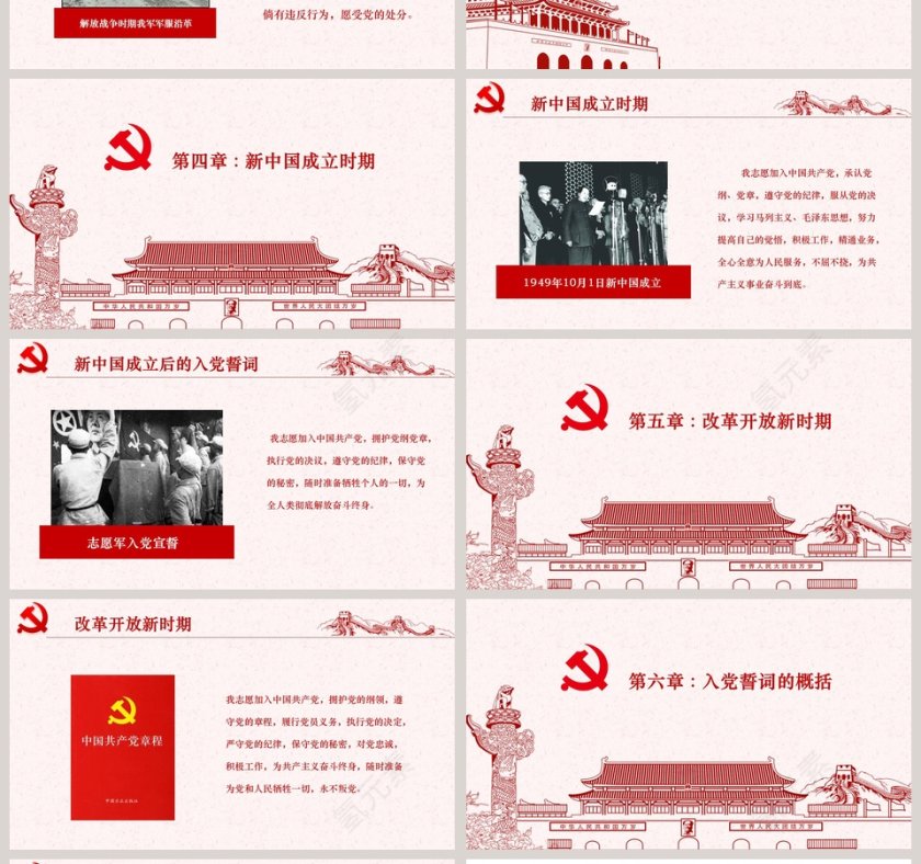 中国共产党入党誓词的历史沿革入党培训PPT第4张