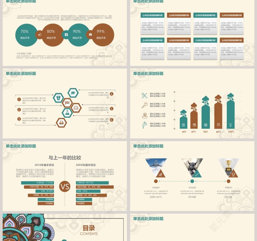 民族风工作总结PPT第2张