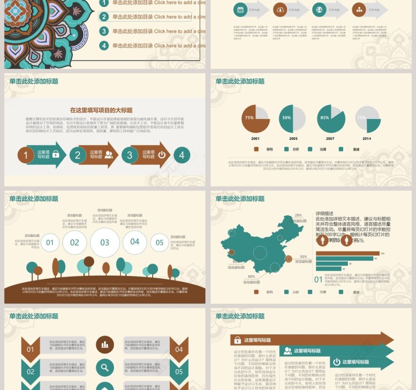 民族风工作总结PPT第3张