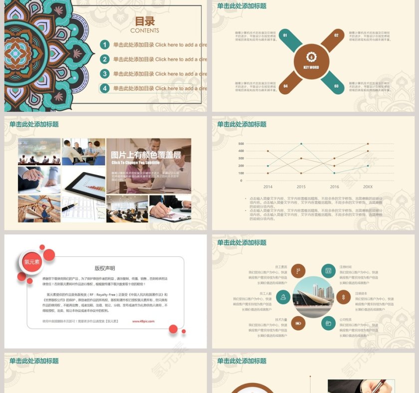 民族风工作总结PPT第5张