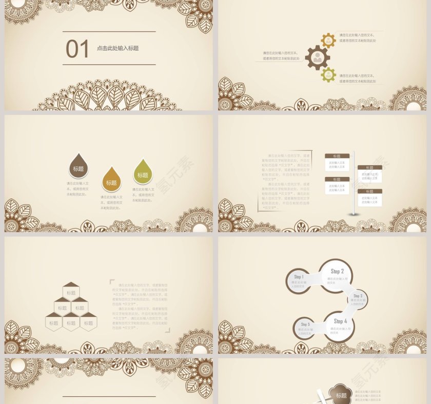 欧美复古主题PPT模板第2张