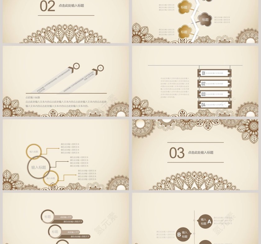 欧美复古主题PPT模板第3张