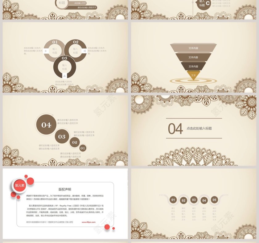 欧美复古主题PPT模板第4张