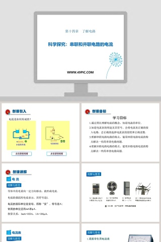第十四章了解电路-科学探究串联和并联电路的电流教学ppt课件
