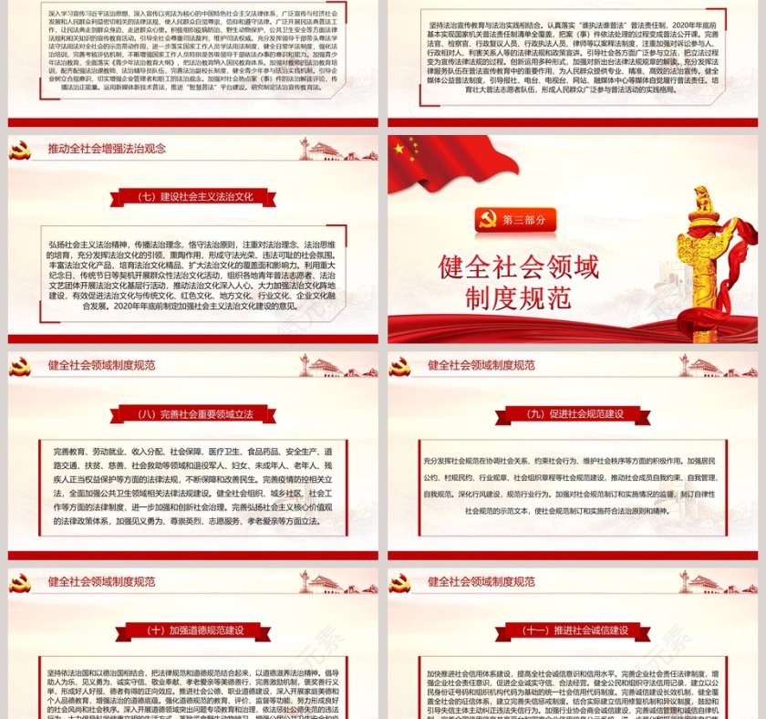 法治社会建设实施纲要PPT模板第3张