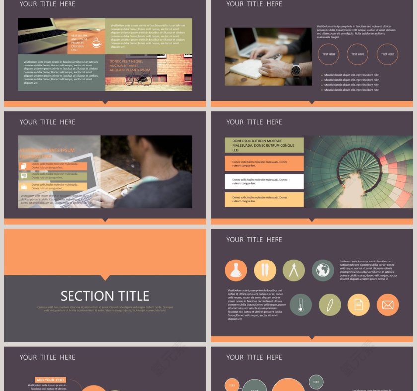 欧美复古主题PPT模板第2张